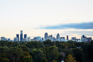 Fototapeta na wymiar skyline, Detroit