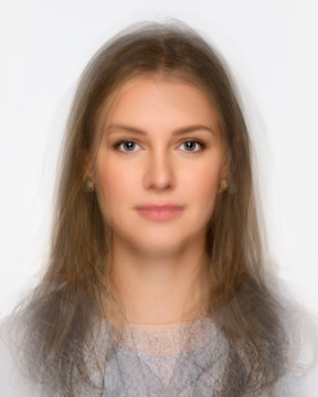 morphed photo - average face of a woman
