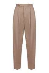 Front views of brown trousers
