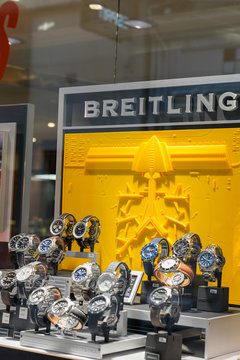 breitling swiss watches in shop jewelry store windows boutique