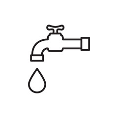 water faucet icon design vector logo template EPS 10