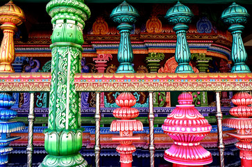 Hindu temple, designs, shapes and colors, Batu Cave, Kuala Lumpur, Malaysia