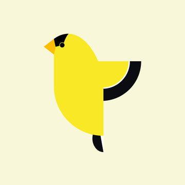 recommend clip art: american goldfinch bird Flat Design Vector Illustration. Vector illustration can be used for web and mobile graphic design, logo, eps10.  Flat vector design for pet store, business poster