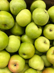 green apples in the market