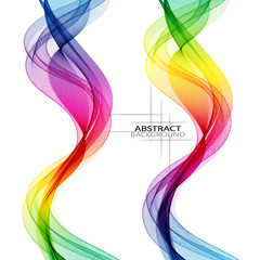 Set of abstract bright colorful wave backgrounds, vector illustration eps10