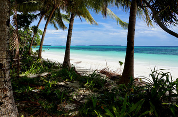 Fototapeta na wymiar Ngursarnadan beach at Ohoililir in kai kecil island in Indonesia