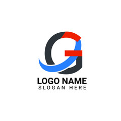 Awesome unique colorful clean creative letter logo, G letter logo design vector template for company