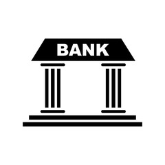 Bank building icon vector