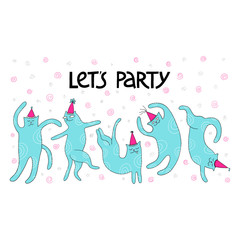 Happy birthday card with cats.