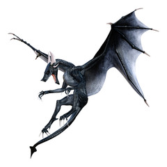 Fototapeta premium 3D Rendering Fairy Tale Dragon on White