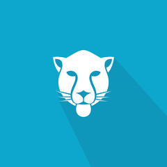 Lioness face - icon illustration