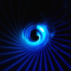 抽象的な円形の青い光線