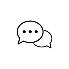 Speech bubble icon line style