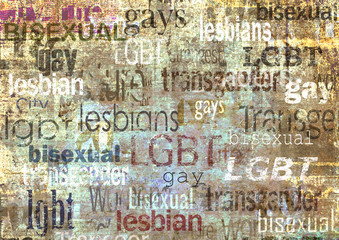 Fototapeta premium LGBT concept. Conceptual lesbian, gay, bisexual, and transgender poster design.
