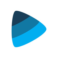 blue play media color logo design