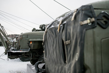 Fototapeta premium modern russian military truck