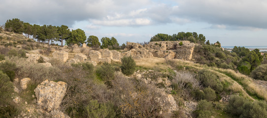 Panorama du château de Leucate (vestiges)