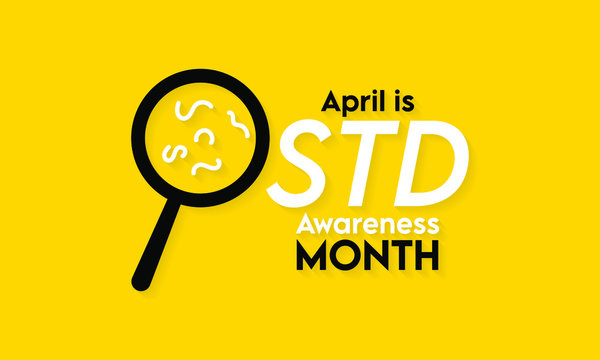 Vector illustration on the theme of Sexually Transmitted diseases or infections awareness month of April.