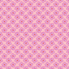 Ditzy Pink flowers Background-Flowers in bloom,seamless repeat pattern flowers. Classic floral repeat pattern design in pink and white . Perfect for fabric, scrap book,