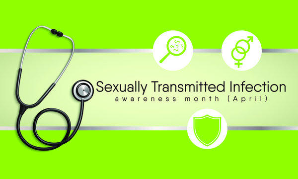 Vector illustration on the theme of Sexually Transmitted diseases or infections awareness month of April.
