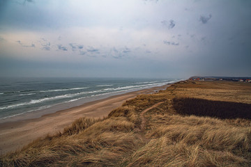 North Sea Beach, Jutland Coast in Denmark