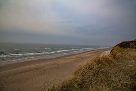 North Sea Beach, Jutland Coast in Denmark