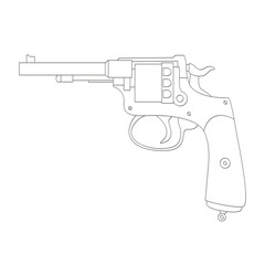 Vector monochrome icon with Revolver for your design