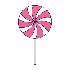delicious lollipop caramel isolated icon vector illustration design