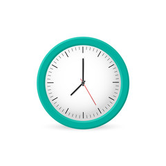 Clock wall, time. Vector illustration