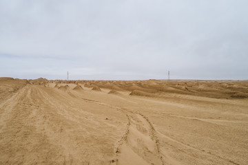 aerial view of the dry land in Qinghai, China