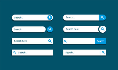 Set of search bar. Search panels design. Template search ui.