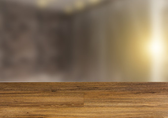 Background with empty wooden table. Flooring