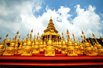 Pagoda Sawang Boon Temple is located in Kaeng Khoi District, Saraburi Province:Thailand ,Public place allowing shooting for travel and worship 