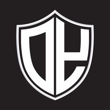 recommend clip art: DY Logo monogram with shield shape isolated on outline design template