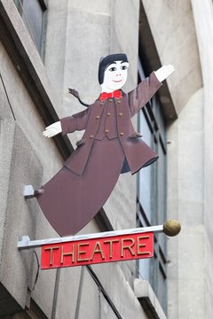 Lyon, France - October 12, 2016: Guignol theater in Lyon. Guignol is the main character in a French puppet show which has come to bear his name. Guignol is a symbol of Lyon