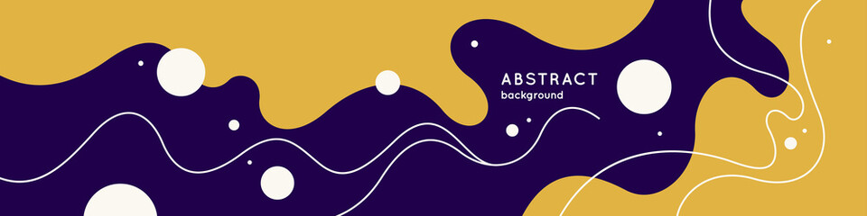 Modern backgrounds with abstract elements and dynamic shapes. Compositions of colored spots. Vector illustration.