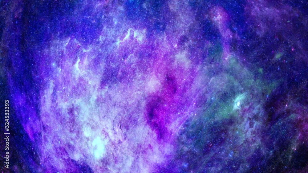 Wall mural animation view to travelling across the universe in moving