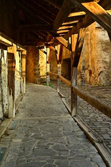 sunrise in the old city of Romania