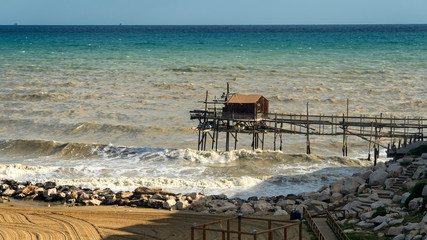 Termoli, Italy, and its beach at summer