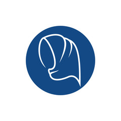 muslim veil Logo template vector illustration design