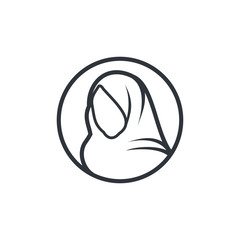 muslim veil Logo template vector illustration design