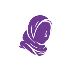 muslim veil Logo template vector illustration design