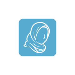 muslim veil Logo template vector illustration design