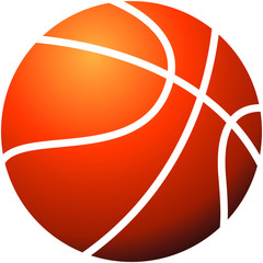 Orange basketball vector illustration on white background
