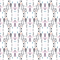 Ikat, Tie Dye. Batik, Hand Drawn Ornament. 