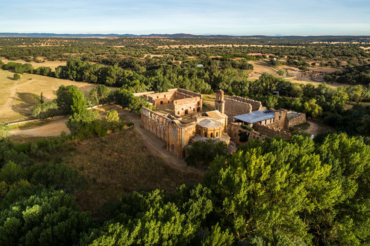 aerial landscape with Cistercian monastery