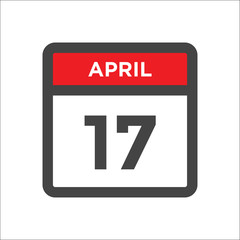 April 17 calendar icon with day of month