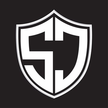 recommend clip art: SC Logo monogram with shield shape isolated on outline design template