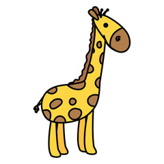 Fototapeta premium cute giraffe animal isolated icon vector illustration design