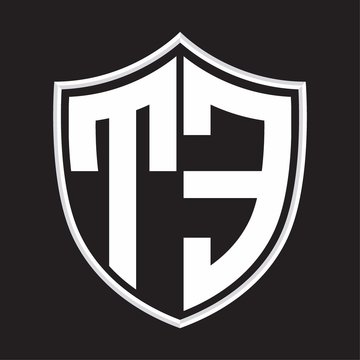 recommend clip art: TE Logo monogram with shield shape isolated on outline design template